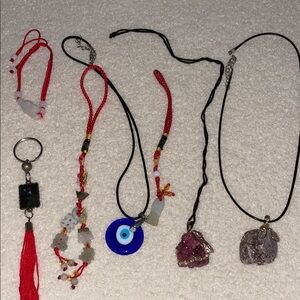 Elegant Gold and Red Women's Necklace Set